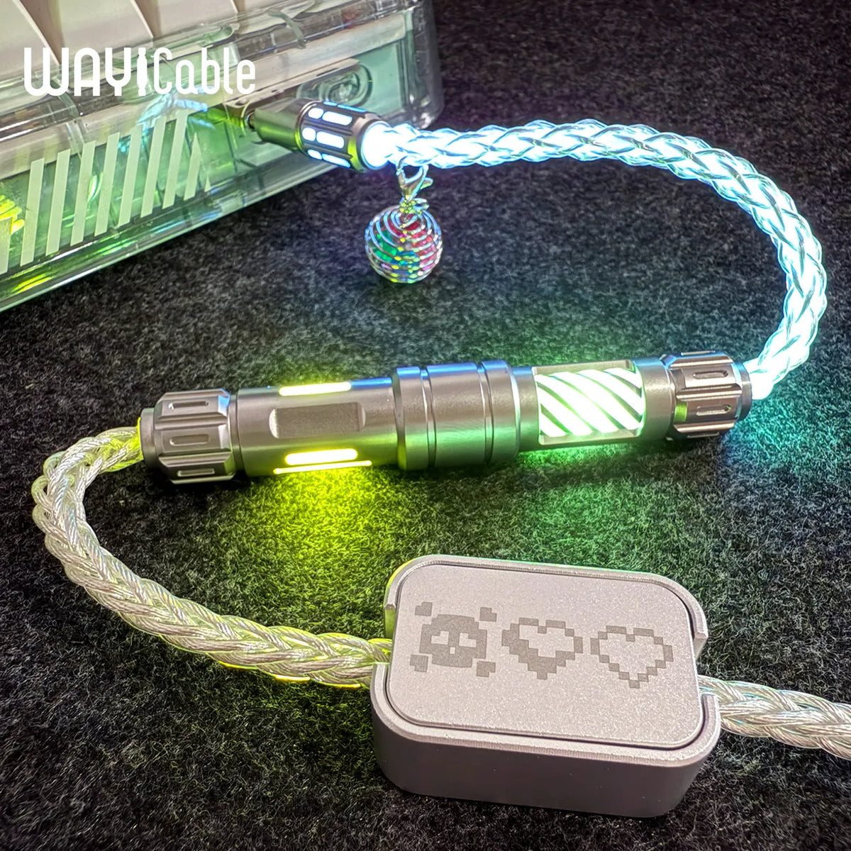 WAYi Magnetic Keyboard Cable Mechanical RGB Magnetron Color Changing 8K Aviation Plug Cable PC Laptop Keyboard Accessories