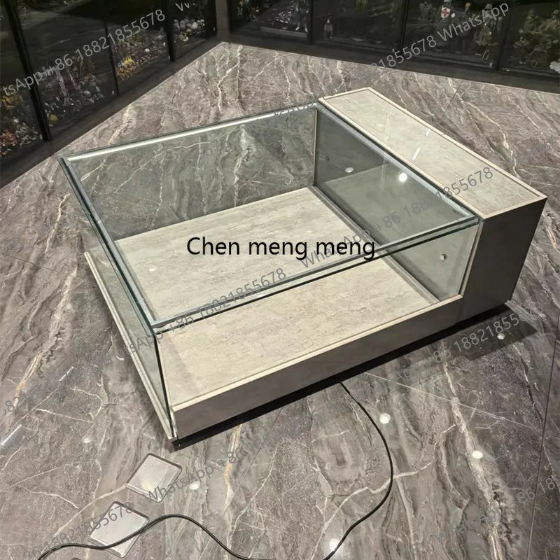 Model display cabinet home coffee table glass dustproof display cabinet creative customization