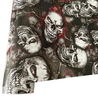 Premium Graffiti Skull Sticker Vinyl Wrap Film Roll Self Adhesive Decal Car Wrapping Foil with Air Release Bubble