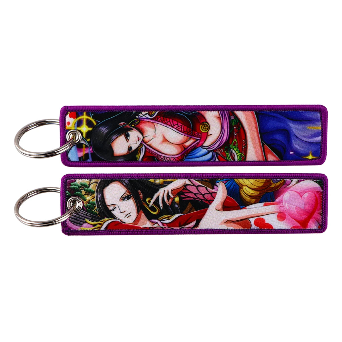 Cool Man Embroidery Key Fobs Keychains for Women Anime Key Tags Keyring Accessories Toys Gift