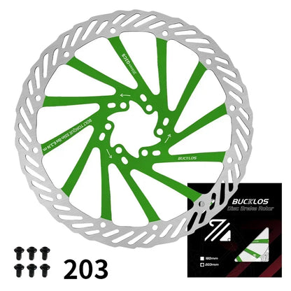 BUCKLOS Ultralight MTB Bike Hydraulic Disc Brake Rotor 160/180/203mm Mountain Road Racing Bicycle Brake Disc with 6 Free Bolts