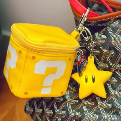 New Japanese Super Question Mark Pendant Cartoon Cute Lipstick Storage Bag Headphone Bag Creative Question Mark Mini Bag Pendant