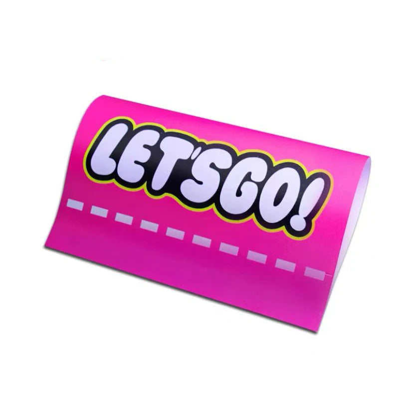 Creative LET'S GO Car Wash Tag Sticker Waterproof Sunproof PVC Windshield Decal Funny Label Design Universal Auto Window Tailgat