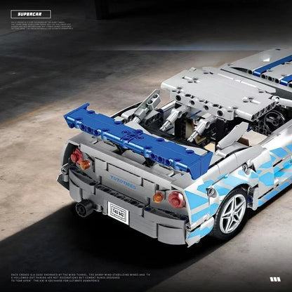 New technology racing car building blocks, creative MOC supercar building blocks, DIY model kit gifts for adult