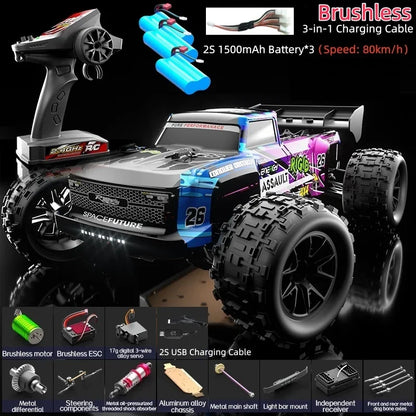 1:12 Alloy Rc Racing Car Brushless 4WD High Speed Climbing Off-Road Vehicle Independent Adjustable Shock Absorber RC Racing Car