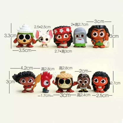 10pcs/set New Movie Moana Figure Toys PVC Figure Collectible Model Children Birthday Gift Toys