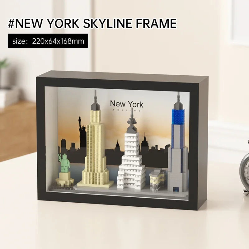 Creative City Architecture Building Blocks Model Micro Particle Skyline Streetscape MOC Kit Educational Toys Gift for Teens