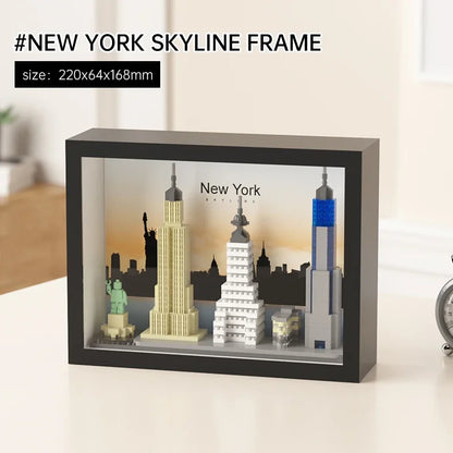 Creative City Architecture Building Blocks Model Micro Particle Skyline Streetscape MOC Kit Educational Toys Gift for Teens