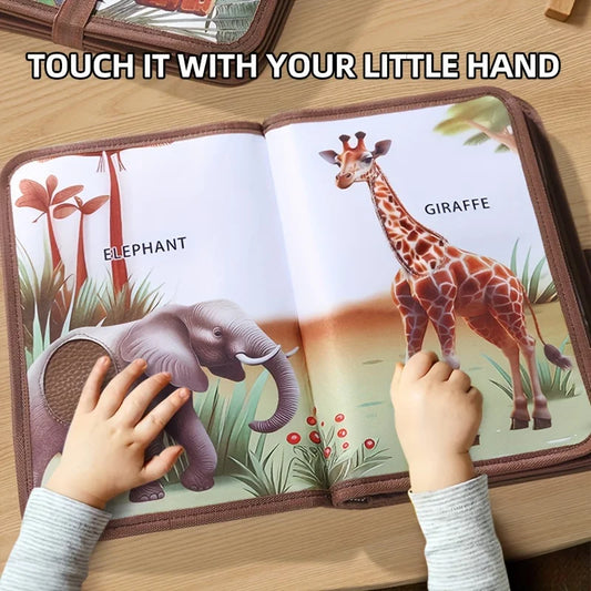 1pc,Baby Touch Book, Sensory Training Baby Early Education Half-pop-up，BookEnlightening Cognitive Storybook，gift