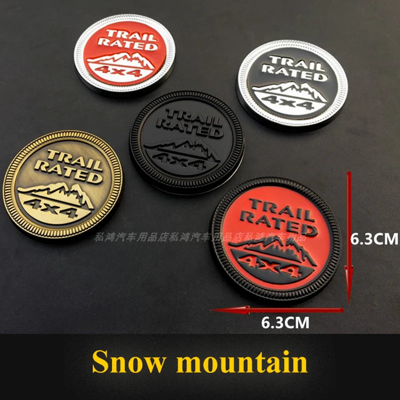 3D Metal Emblem 4X4 Trail Rated Badge High Country Logo Stickers For Jeep Wrangler Patriot Car Styling Car Stickers Accessories