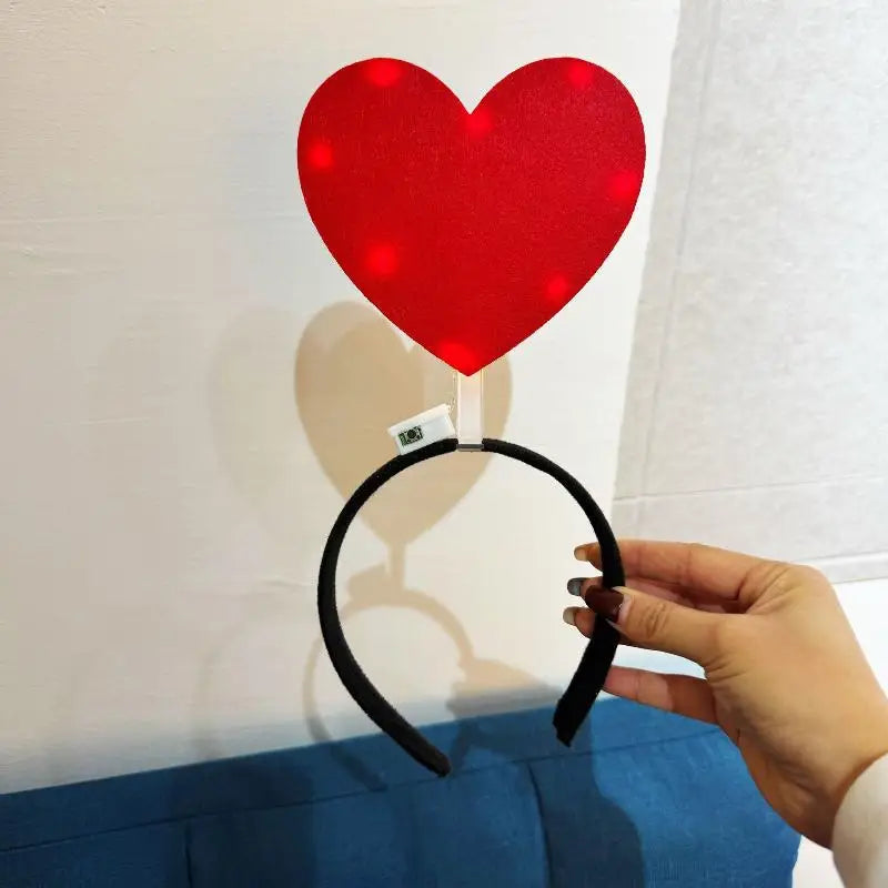1PCSUnique Arrow Light Headband Funny Question Mark Hair Band Christmas Favors Girl Headgear Holiday Hair Hoop Costume Headpiece