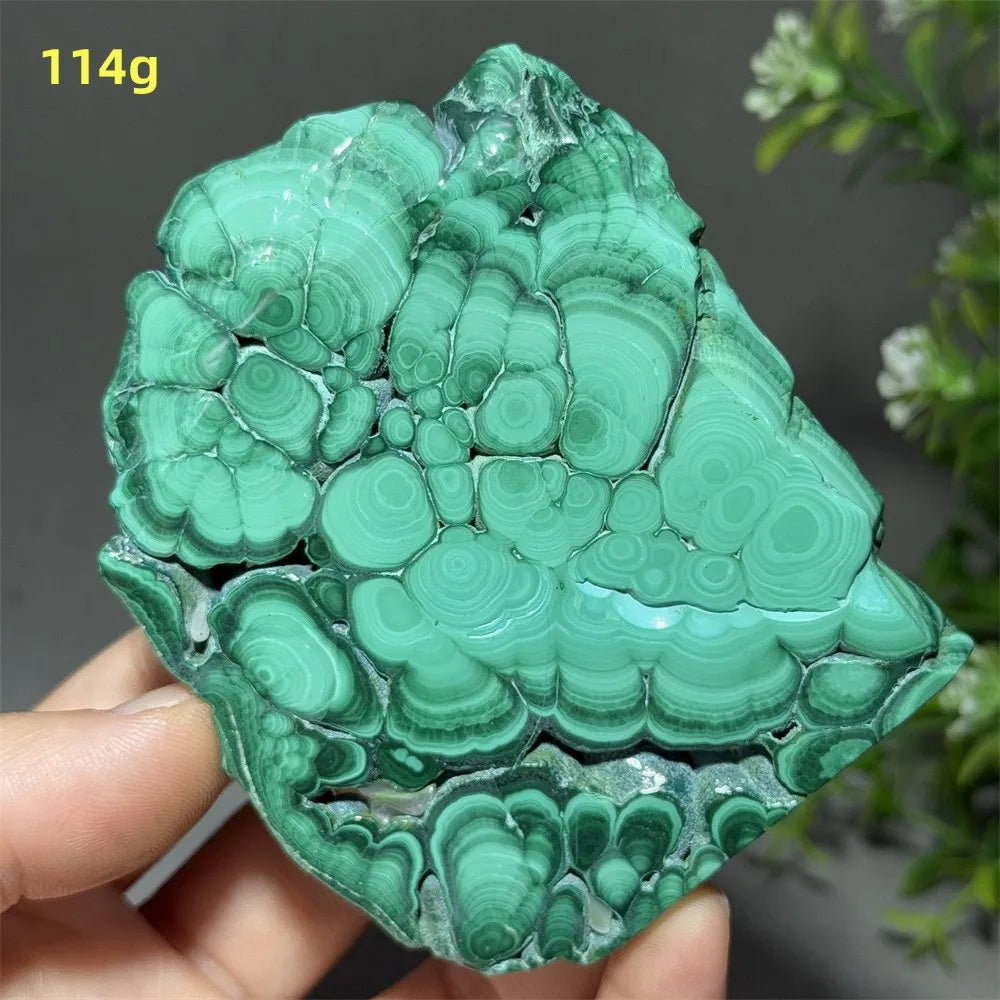 Natural High-Quality And Beautiful Malachite Slate Mineral Raw Stone Therapy Meditation Prayer Energy Home Decoration+Bracket