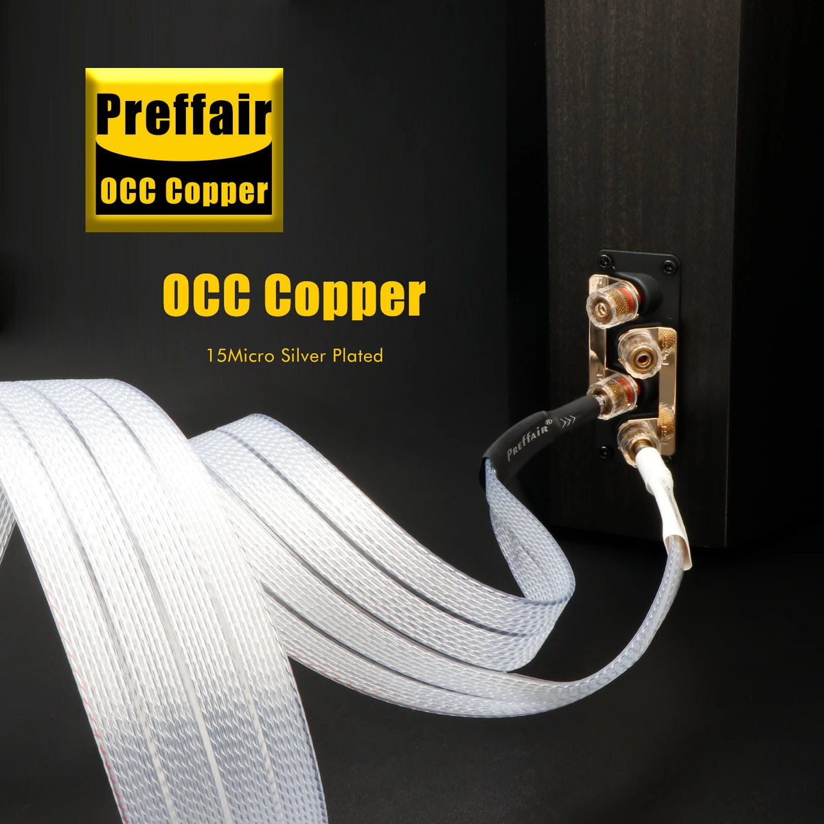 Pair Speaker Cable Horn Cable 8N OCC Silver Plated Loudspeaker Cable for CD Amplifier