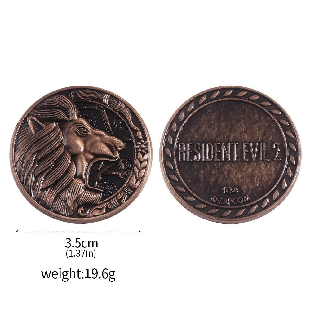 Game Resident Evil Raccoon City Badge Keychain STARS Brooch 1969 Police Badge Pin Hat Lapel Clothing Accessories Souvenir Badge