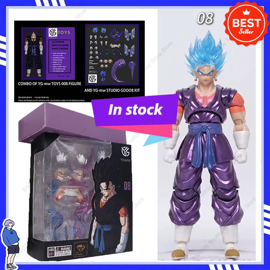 YG-MW Studio OC Toys Super Saiyan Vegetto Action Figures Dragon Ball SHF Super Saiyan SSJ Vegetto Son Goku Vegeta 3.0 Body