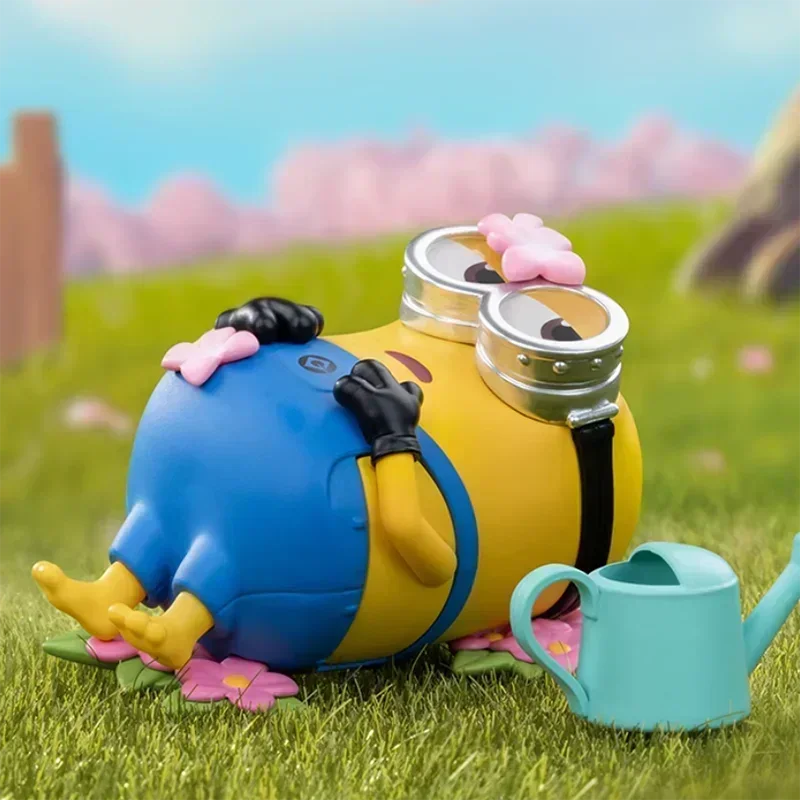 POP MART Minions Lazy Every Day Series Original Blind Box Surprise Mystery Box Cute Anime Action Figure Ornaments Figurines
