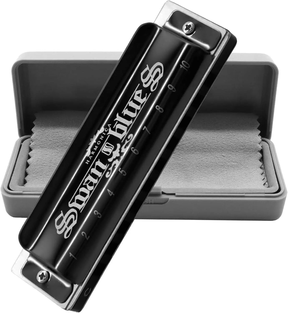 Blues Harmonica Armonica Mouth Organ Harp 10 Holes Harmonica Key of C Diatonic Professional Advanced Music Instrument for Adults