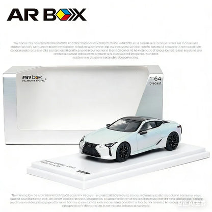 AR BOX 1:64 2018 Lexus LC500 White Nova Glass Flake Diecast Model Car.