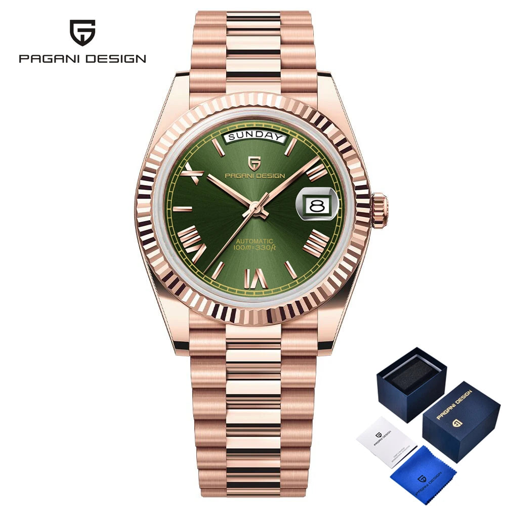 2026 New PAGANI DESIGN DD36 Men's Watches Rose Gold Automatic Watch For Men Mechanical Wristwatches AR Sapphire Luminous Clock