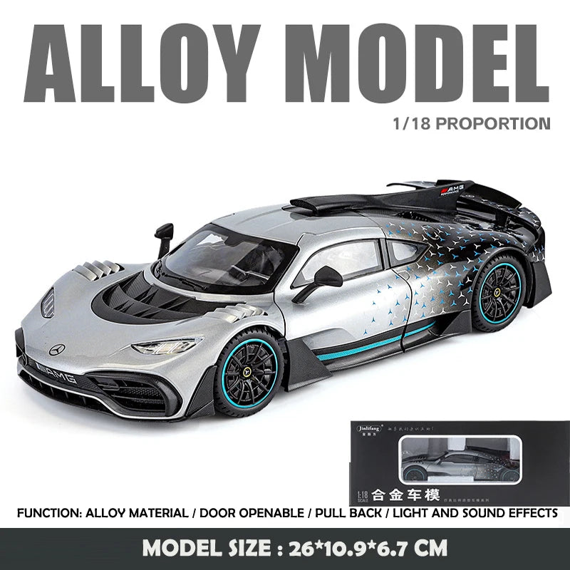 Simulation 1:18 Benzs AMG ONE Super Car Model Dieacst Toy Vehicle Collectibles Birthday Gifts Man Boy Miniature Voiture