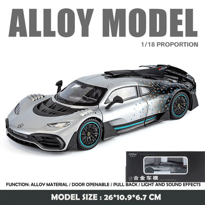 Simulation 1:18 Benzs AMG ONE Super Car Model Dieacst Toy Vehicle Collectibles Birthday Gifts Man Boy Miniature Voiture