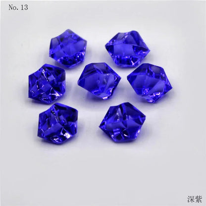 100Pcs 11*14mm Crushed Diamond Ice Crystal Clear Plastic Rocks Fake Diamonds Clear Acrylic Gems  for Decor Photography Prop