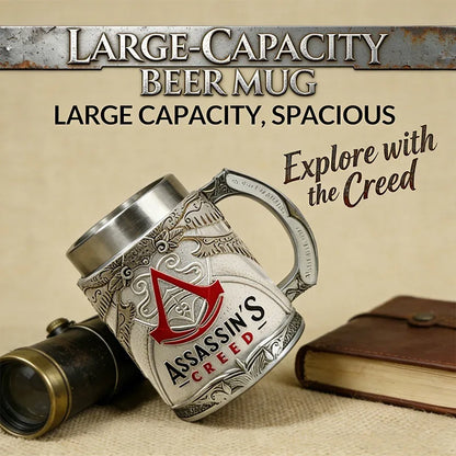 Assassin's Creed Large Capacity Beer Mug Game-Themed Stainless Steel Resin Drinkware Creative Collectible Gift for Fans