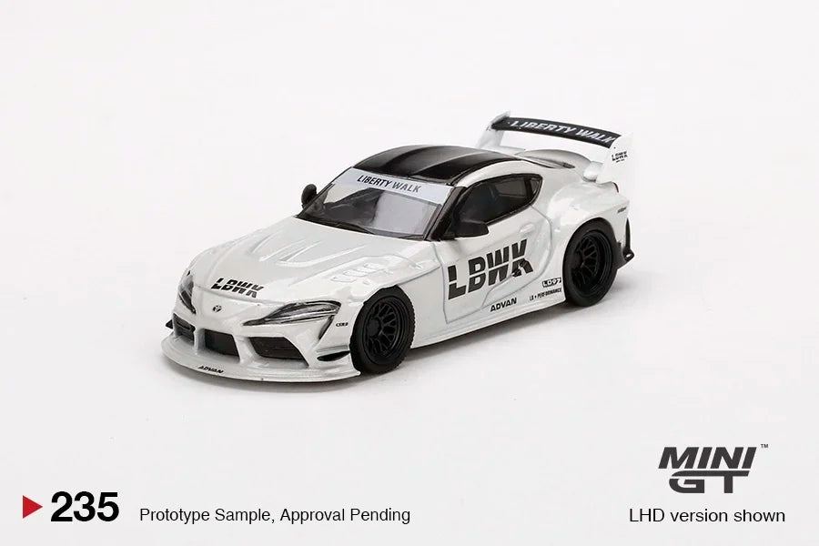 1:64 out-of-print wide-body version LBWORKS  GR Bull Devil Supra China Limited Edition 235 alloy die-cast car model, boys' toy