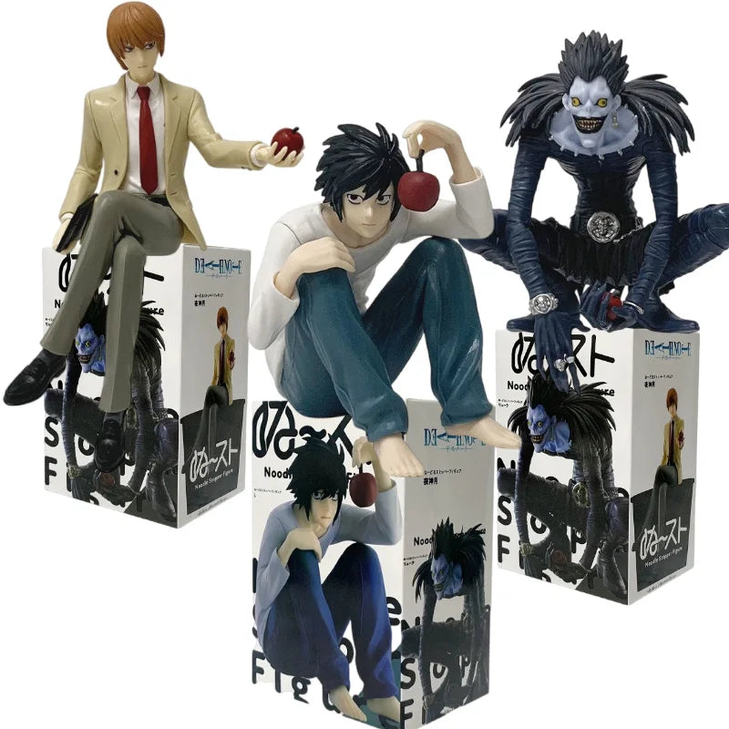 Death Note Anime 8-16cm Figure L Lawliet Ryuk Holding Apple Model for Halloween Ornament Figurine Fans Collection Christmas Gift