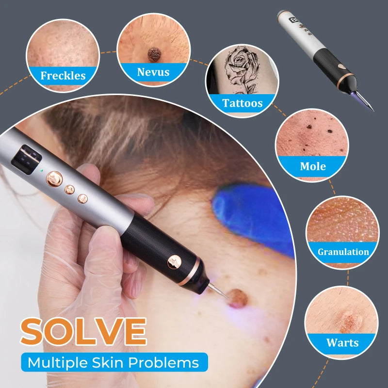 Face Beauty Tools Portable 15-Level Painless Plasma Pen for Skin Wart Mole Removal Electrocautery Device Face Skin Eraser Tools