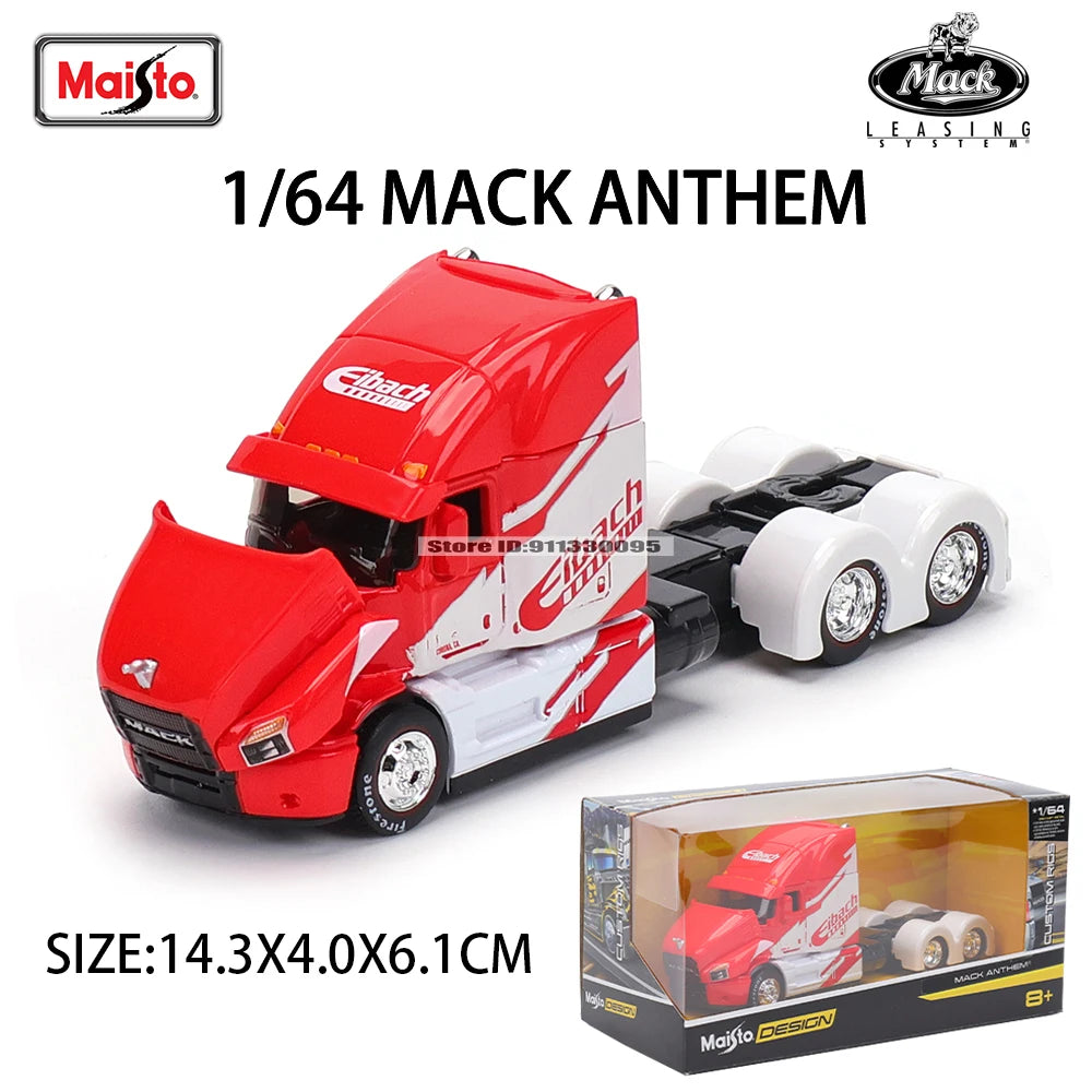 Maisto 1:64 Mercedes-Benz MACK Anthem Trailer  trailer model simulation car model alloy car toy male collection gift