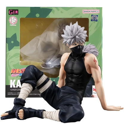 9cm Anime Naruto Shippuuden Hatake Kakashi Figure Sitting Posture Stars PVC Collection Model Ornaments Toys Birthday Gifts