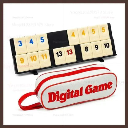 2026 New Rummy Cube Game Set with 4 Racks 106 Tiles Portable Case Family Classic Board Game Travel Friendly Educational Kid Gift