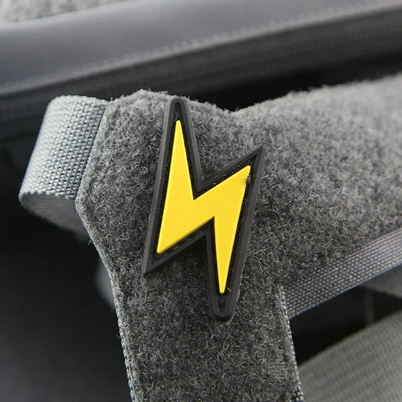 Super Lightning Caution Thunder Glow PVC Patches Tactical Morale Emblem Functional Packaging Decoration Sticker HookLoop Patches
