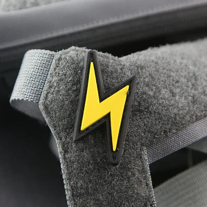 Super Lightning Caution Thunder Glow PVC Patches Tactical Morale Emblem Functional Packaging Decoration Sticker HookLoop Patches