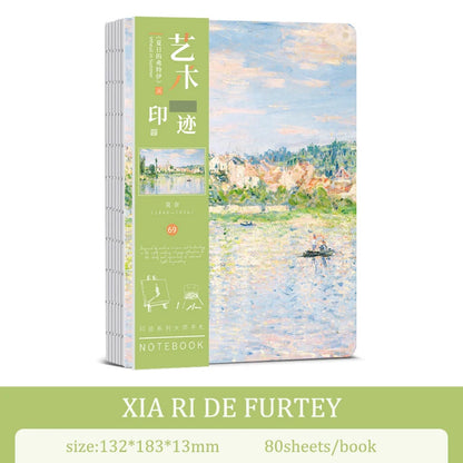 A5 Notebook Ukiyoe & Famous Painting Series Cover,80sheets/Book Writing Diary Recording Life Office Study Note Supplies CS-058