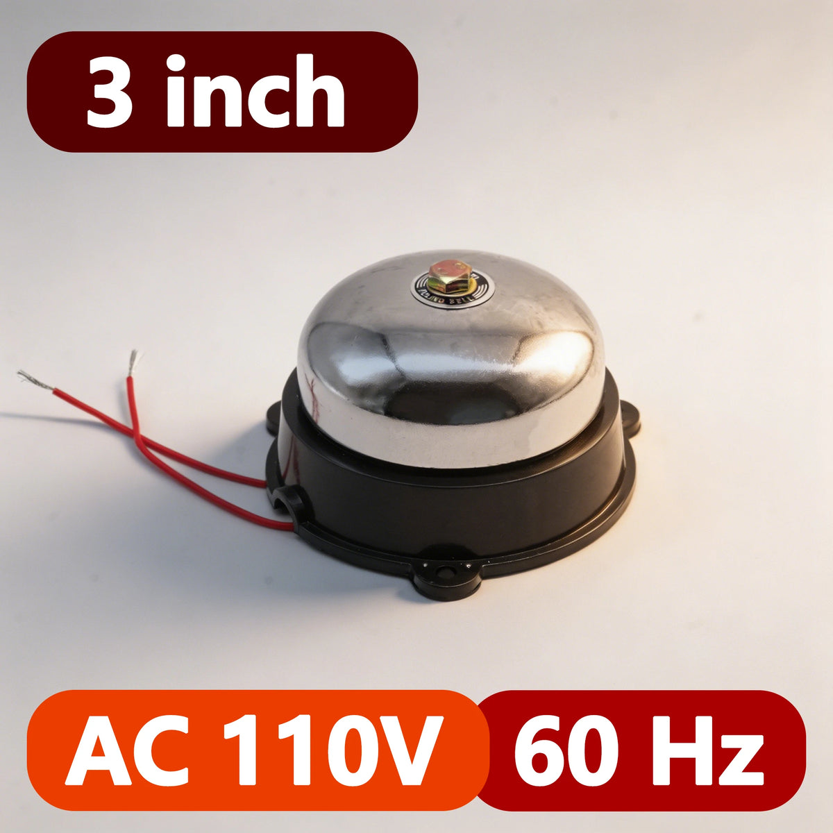 2/3/4/6 Inch Internal Strike Electric Bell AC110/220V DC12/24V High Decibel Loud Sound Alarm Doorbell School Factory Household