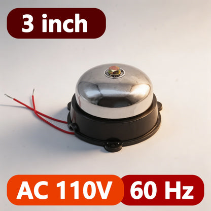 2/3/4/6 Inch Internal Strike Electric Bell AC110/220V DC12/24V High Decibel Loud Sound Alarm Doorbell School Factory Household