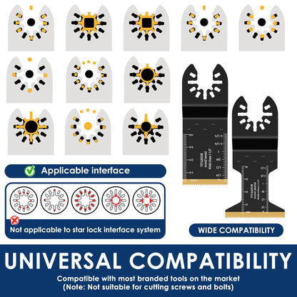 Titanium  Oscillating Saw Blades Carbide Tooth Multitool Blades Cutting Metal,Steel Nails,Screws, Multi Tool Saw Blade Cutting