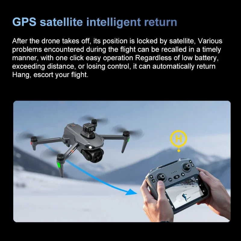 Lenovo V916MAX Professional 8K Drone HD Dual Camera Remote control with large screen, 5G WIFI FPV Foldable Quadcopter RC Dron