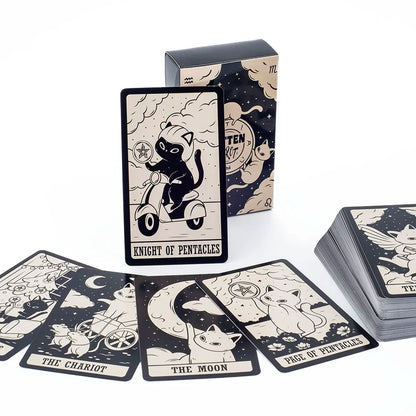 78 Card Deck Kitten Tarot Oracle Card Fate Divination Leisure Entertainment Family gatherings Tarot Card Game