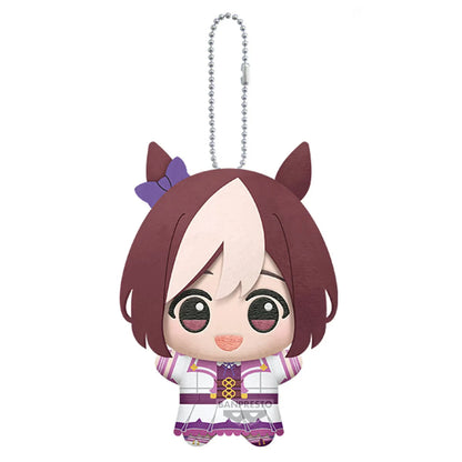 12cm New Uma Musume Pretty Derby Plush Toys UMPD Kitasan Black Almond Eye Anime Game Character Merchandise Keychain For Fan Gift