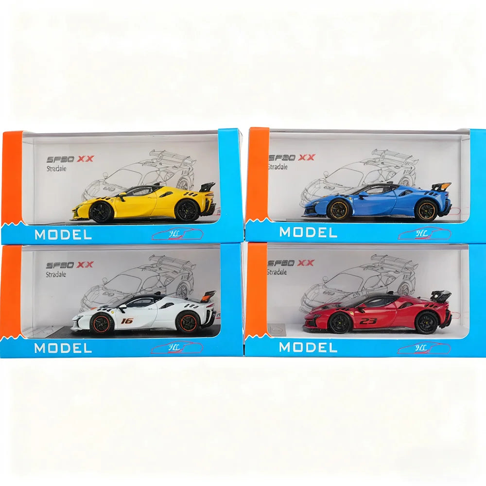 1:64 Diecast Alloy Supercar Model SF90-Style High-Simulation Mini Vehicle New Arrival Collectible Display Gift Toy