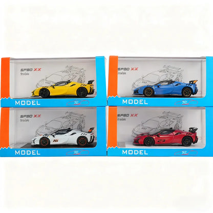 1:64 Diecast Alloy Supercar Model SF90-Style High-Simulation Mini Vehicle New Arrival Collectible Display Gift Toy