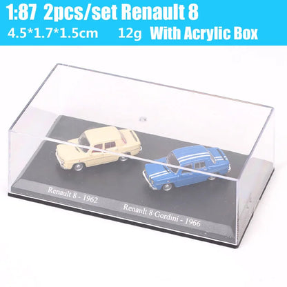 1/87 Scale Universal Hobbies Tiny Renault 8 Gordini Car Model Diecasts & Toy Vehicles Acrylic Box Metal Miniatures