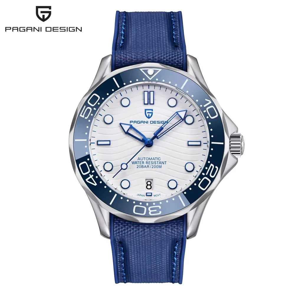 2025 New PAGANI DESIGN Diving Mens Watches Gold Luxury Automatic Watch For Men Mechanical Wristwatches AR Sapphire Ceramic Bezel