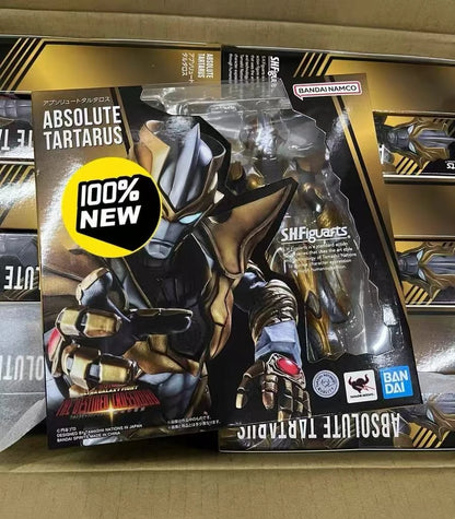 BANDAI SHF Absolute Tartarus "Golden Man" Ultraman The Destined Crossroad Anime Action Figure Collectible Gift Desktop Decor