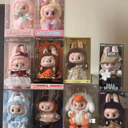 POPMART Original The Monster Labubu 38cm Mokoko Angel Crying Again Blind Box Doll Toys Original Labubu V1 V2 Toys Birthday Gifts