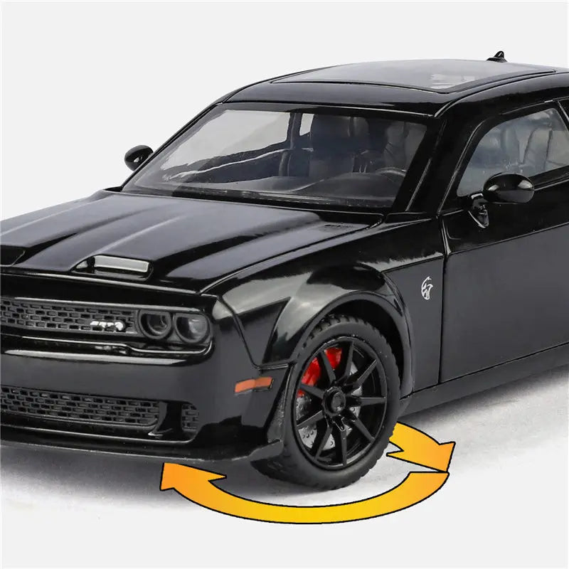 Spray Version 1:24 Challenger SRT Hellcat Alloy Super Sports Car Model Diecast Metal Track Racing Car Vehicles Model Sound Light