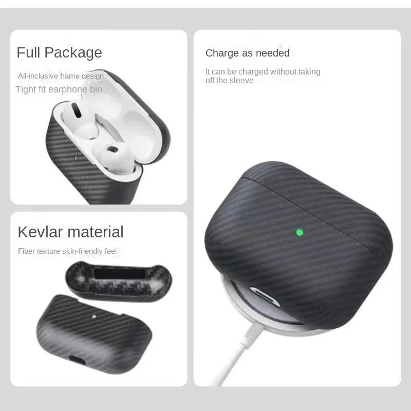 For AirPods Pro 3 Case Carbon Fiber Earphone Case Carbon Fiber Case Earphone Wireless Bluetooth For AirPods Pro 3 Cover